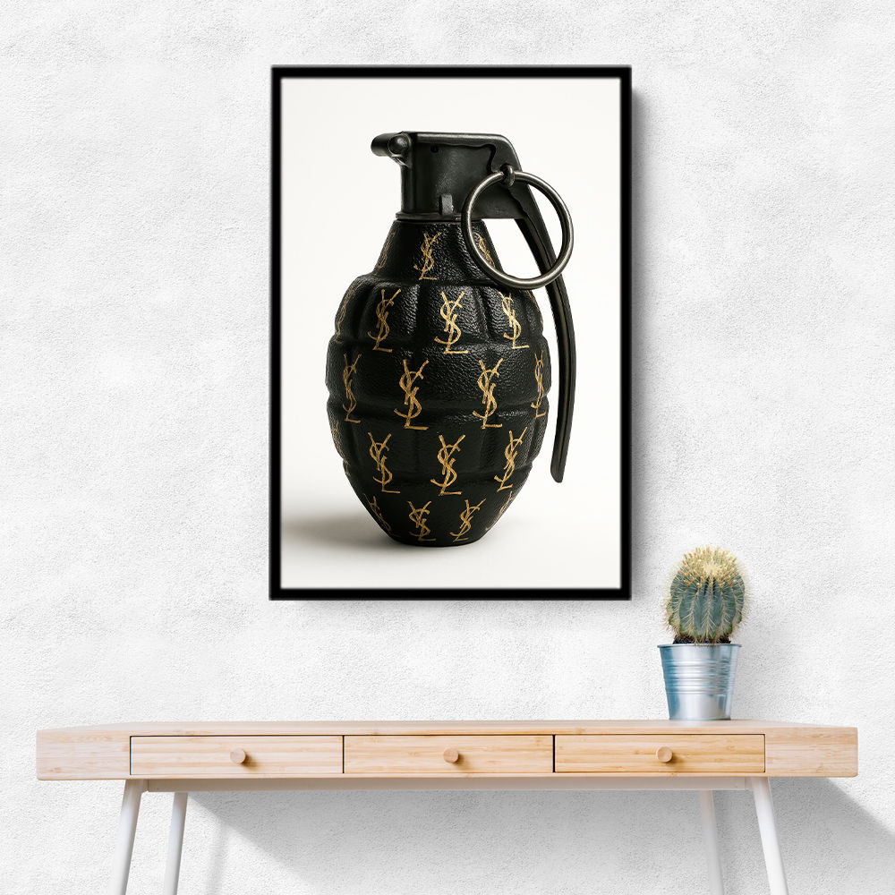 Saint Laurent Fashion Inspired Grenade Wall Art  